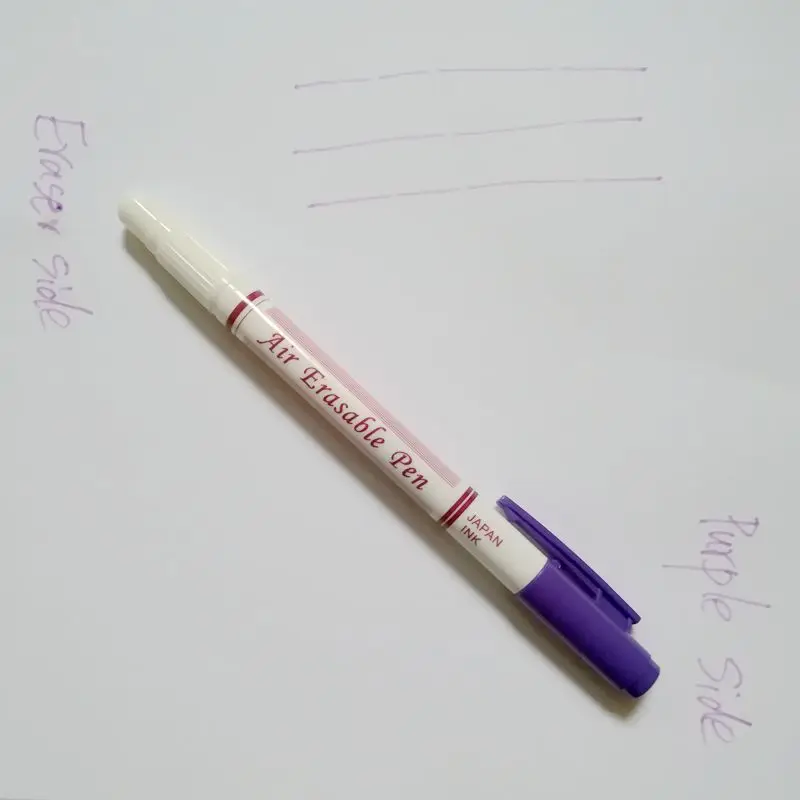 JHG Tweezijdige Uitwisbare Pen Wateroplosbare Marker Pen Voor Stof Verf Onzichtbare Inkt Pen Vervangen Kleermaker Krijt Marker Stitch Pen