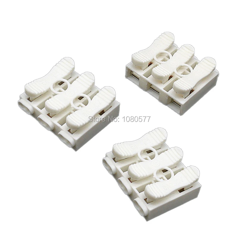 New Arrival 3pin to 6pin Push Quick Wiring Terminals Cable Connector 3 input to 6 output no need soldering spring terminal