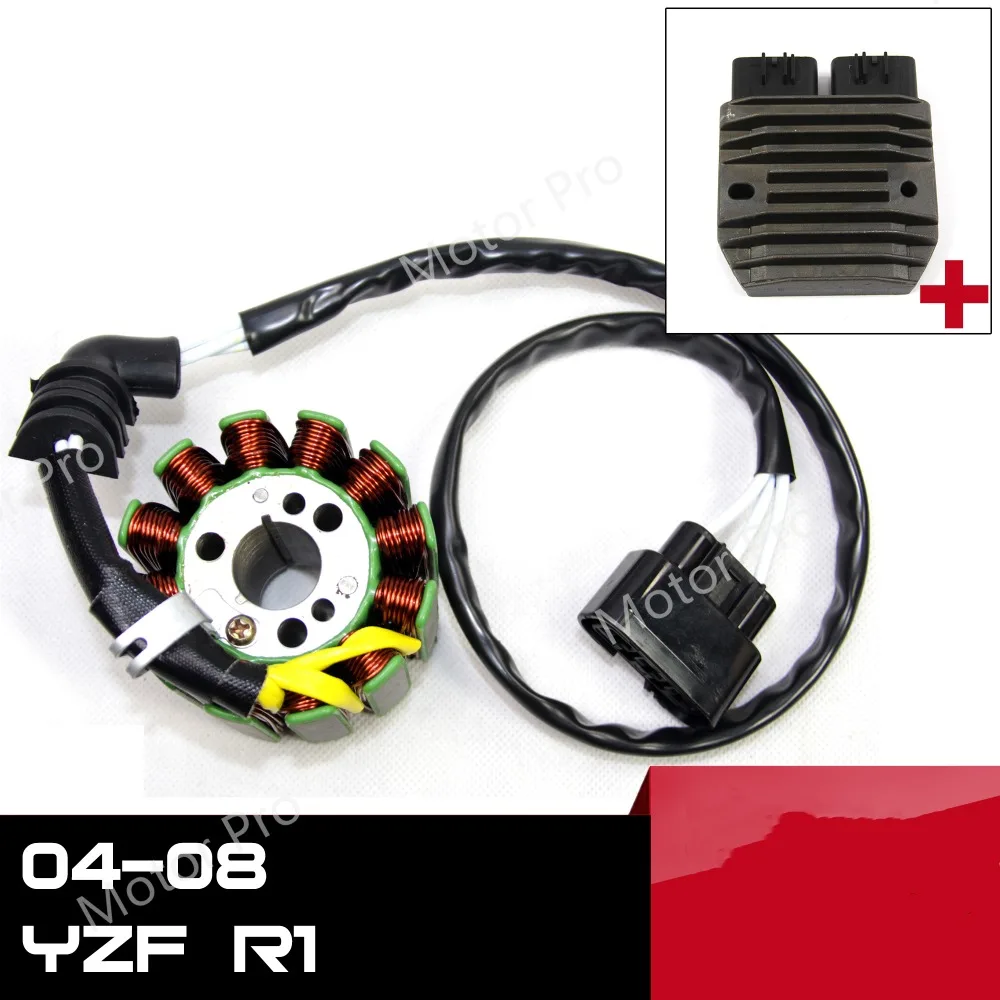 

For Yamaha YZF R1 2004 - 2008 Engine Stator Coil and Voltage Regulator Kits Motorcycle Parts Rectifier YZF-R1 2005 2006 2007