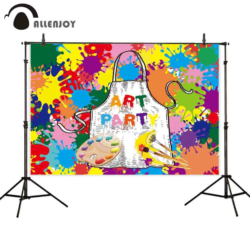 Allenjoy photography backdrop art party birthday shirt paint background photobooth photo studio shoot prop custom photocall