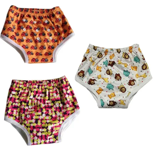 2025 New Baby Infant Reusable Bamboo Training Pants One Size Waterproof Reusable Print Toddler Pants 50 pcs Print Color