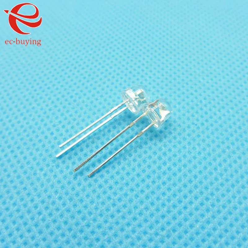 100pcs 5mm F5 Straw Hat LED Bright Clear Red White Yellow Blue Emerald-green Pink Purple Light LED Emitting Diodes DIY