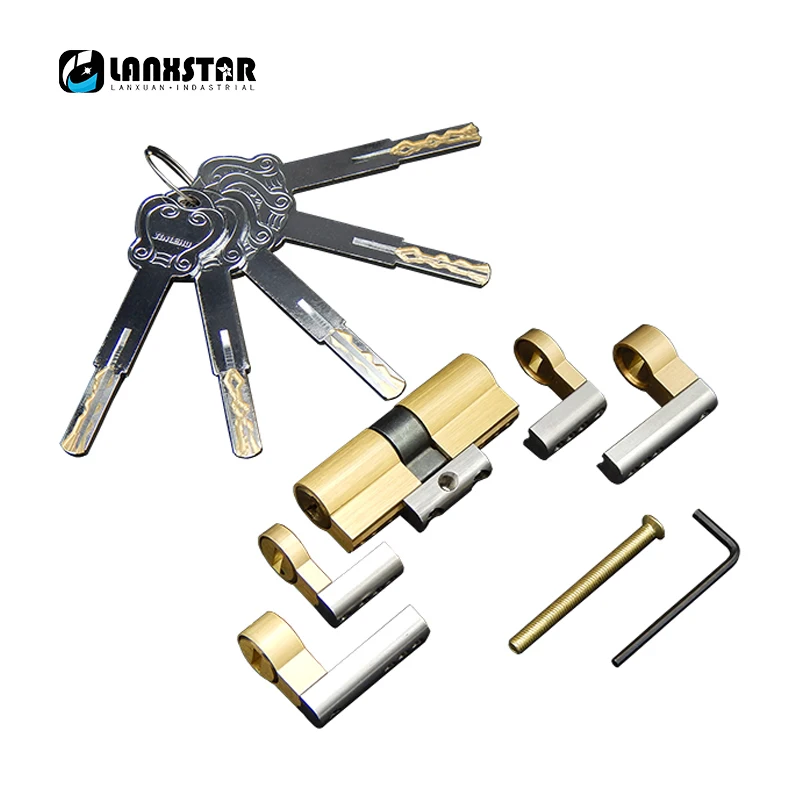 

Super C Grade Blade Lock Core 5 Thickness Keys Class C Lock Cylinder Length Adjustable Modular Copper Anti-theft Locks Core