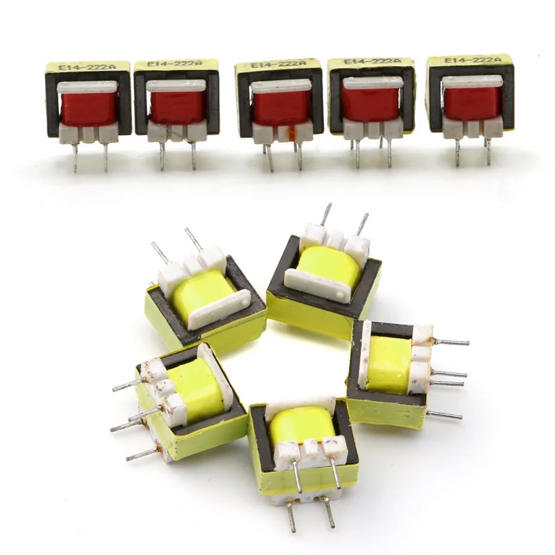 5Pcs 1300 : 8 Ohm EE14 Transformateur POS Transformador 4XFD