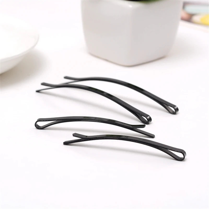 Fashion 24Pcs/Lot Women Hairpins Barrette One Word Hair Clips Black Dripping Hairclips Solid Cute Wedding Girls Hair Accessories