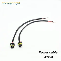 Rockeybright 2pc 12V 35W 55W HID conversion kit light bulb wire harness power plug cord H3 H8 H9 H10 H11 880 881 power connector