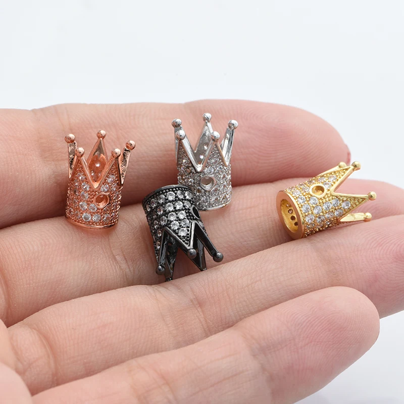 1 PCS 10*12mm Crown Beads for DIY Jewelry Findings Accessories Handmaade Woman Man Natural Stone Bracelets Gift