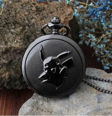 Deadpool Animation cartoon Ninja Pikveryu Animation cartoon quartz Necklace pocket watches gift KJH251