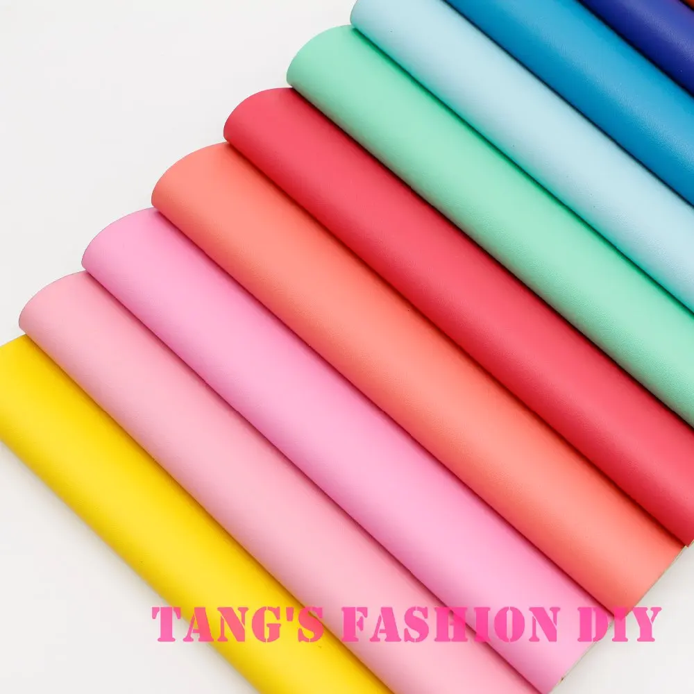 12pcs--20X22CM DIY Hair Bow Material Thin Matte PU Synthetic Faux Leather