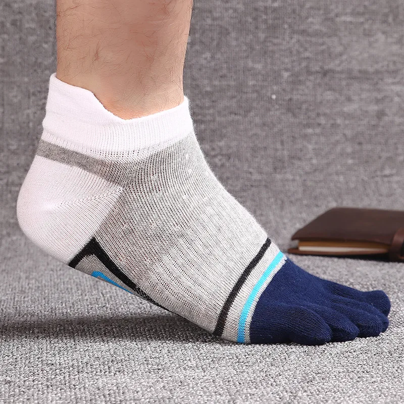 10 stücke = 5 pairs Männer socken mode neue baumwolle fünf finger toe socken Farbe mosaik Deodorant business casual Europa wilden socken