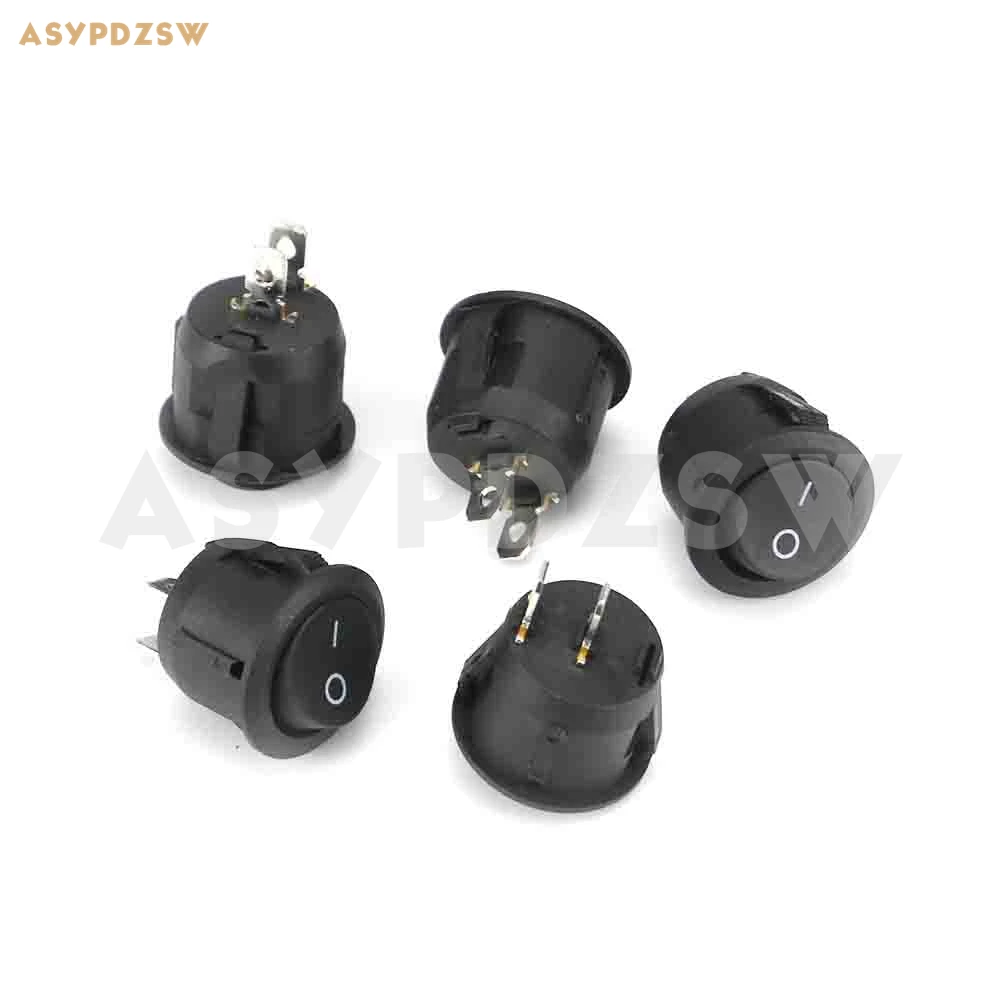 5 Chiếc KCD1-20mm Tròn Nút Bấm 125-250V/6-10A Bộ Khuếch Đại Công Suất Đá Công Tắc