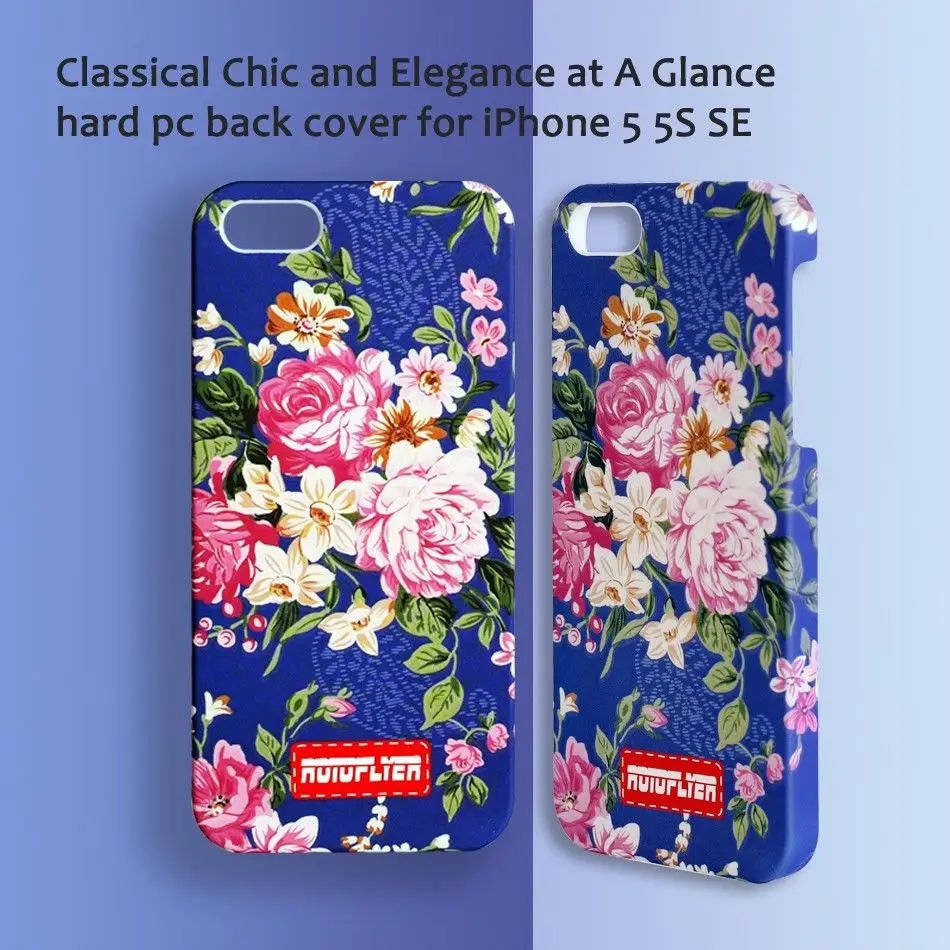 Luminous Indie Pop Flower Hard Back Cover Case for iPhone 5 5S SE Classic Floral for Girls Smooth Touchm for iPhone 5 5S SE