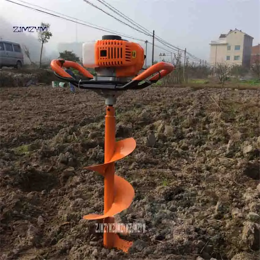 ZJMZYM 48F71cc Air-cooled Two-stroke Digging Pit Machine 71CC Drilling Rigs Tree Planting Machine 1.65kw/6500-7000r/min 1200ML