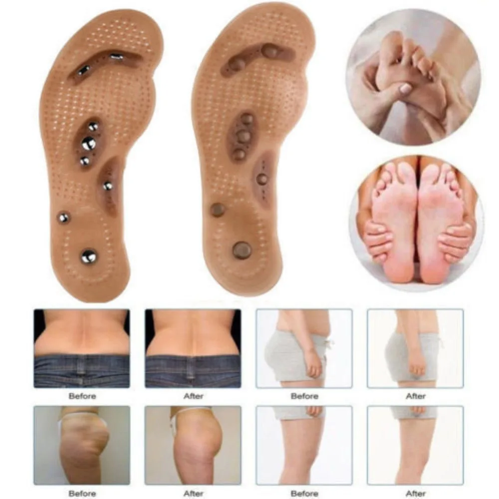 ใหม่ Foot Care Slimming body Gel เจล Pad Therapy Acupressure ใหม่เบาะนวดพื้นรองเท้า Acupressure Slimming Insoles