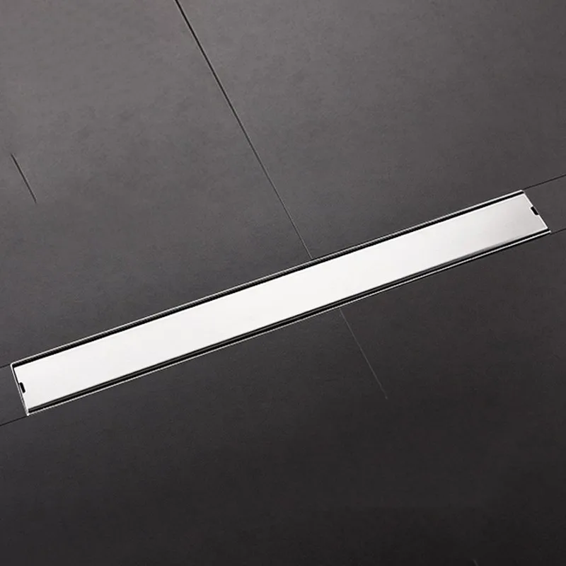 304 stainless steel 120cm Tile Insert Rectangular linear anti-odor floor drain bathroom hardware invisible shower room drainer