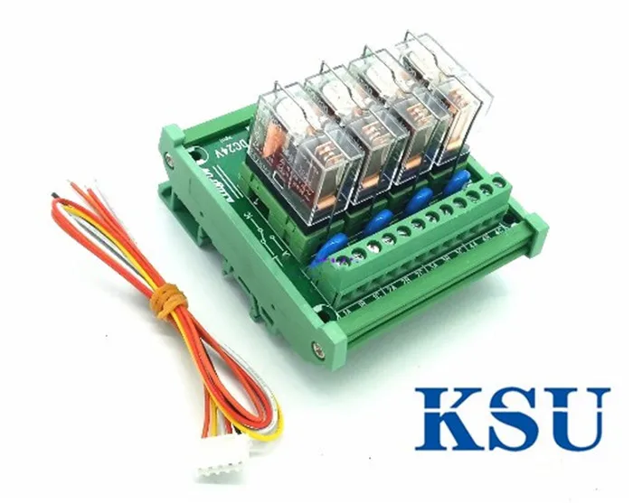 

4-way relay module multi-channel solid state relay plc amplifier board 16A DC 24V DC 12V NPN/PNP breakout