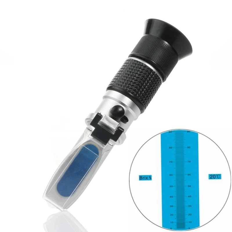 Portable Honey Refractometer High Concentration 58%~90% Brix 38~43 Be 12-27% Water Bees Sugar Food ATC Beekeeping Analyzer