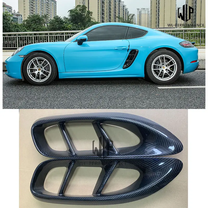 High Quality Carbon Fiber Side Air Vents Car Styling Fit For Porsche 718 Cayman Boxster 16-19