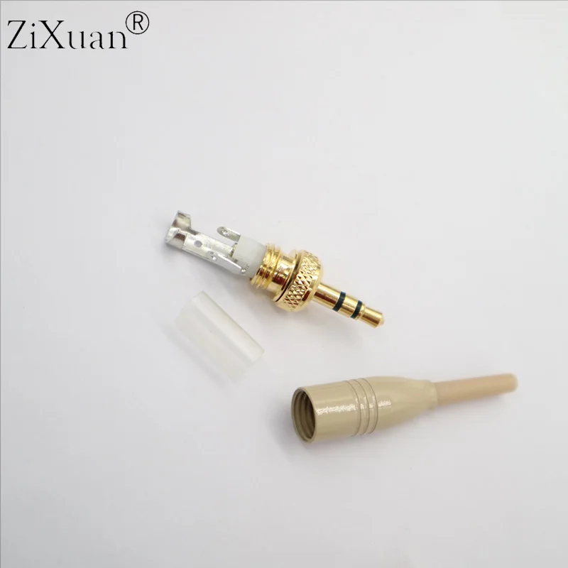 Adaptador de Audio estéreo con bloqueo macho, conector de micrófono para auriculares Sennheiser Sony, Clip de corbata, micrófonos Lavalier, bricolaje, 1/8, 3,5mm