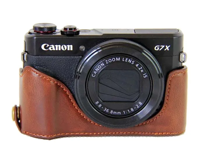 حافظة جلدية لكاميرا الفيديو ، حافظة جلدية لجهاز Canon Powershot G7XII G7X mark 2 G7X II G7X2 ، مجموعة غطاء سفلي ، مجموعة جديدة