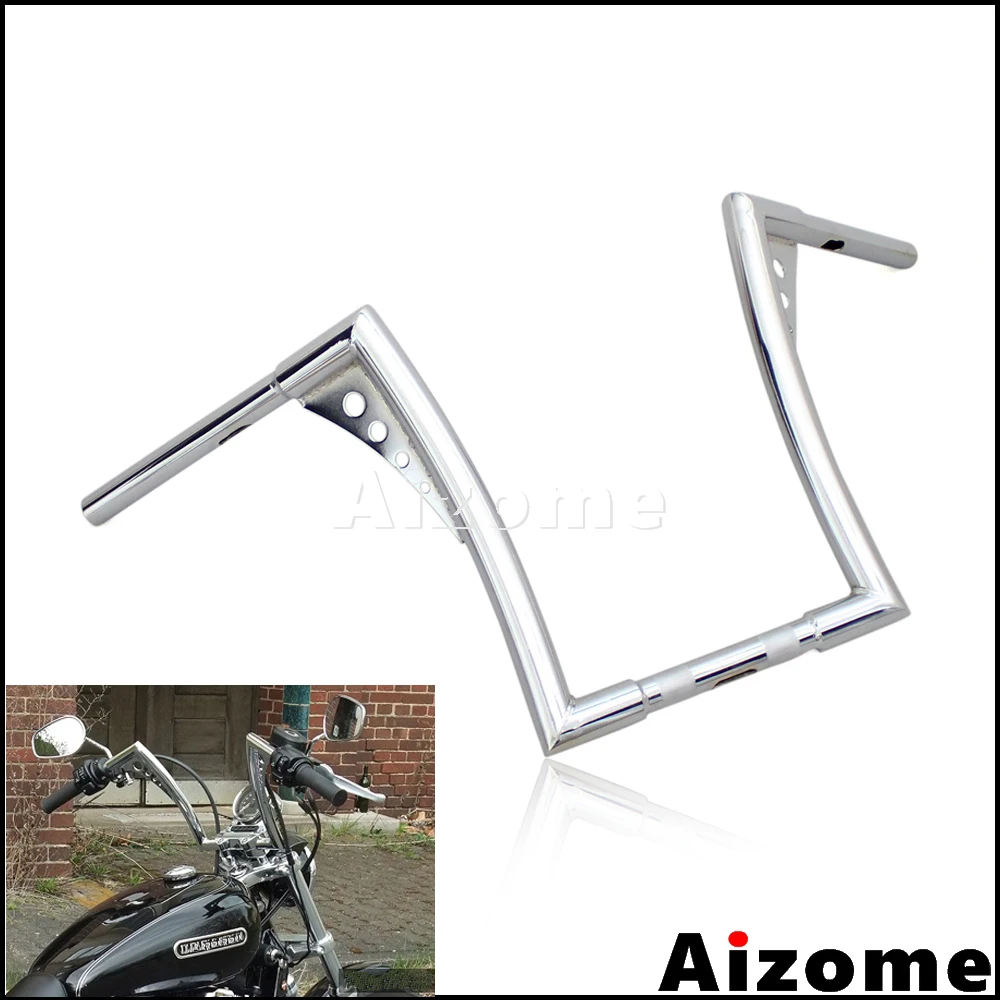 

Chrome 12" Rise Ape Hanger Z Bars 1-1/4" Handlebars For Harley Softail Dyna FLST FXST Sportster XL Chopper Bobber Custom