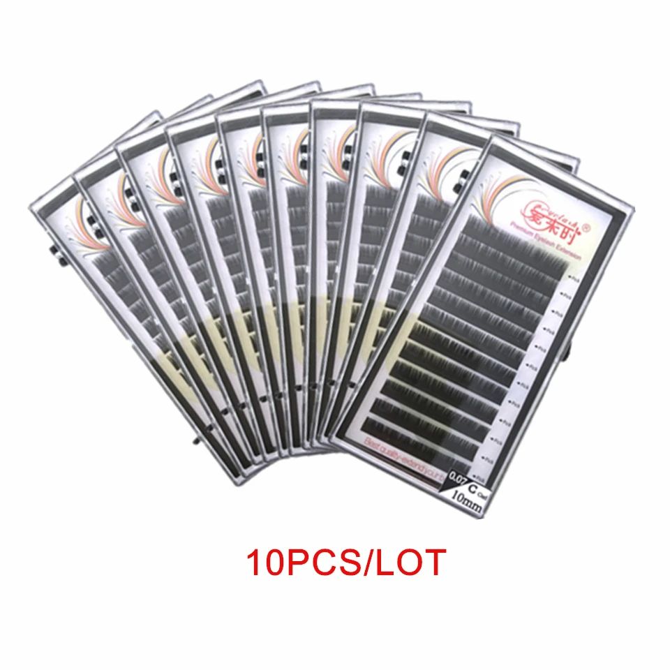 10PCS Individual Silk Eyelash All Size Eyelash Extensions Mink Eyelash Extension Maquiagem Cilios For Professional