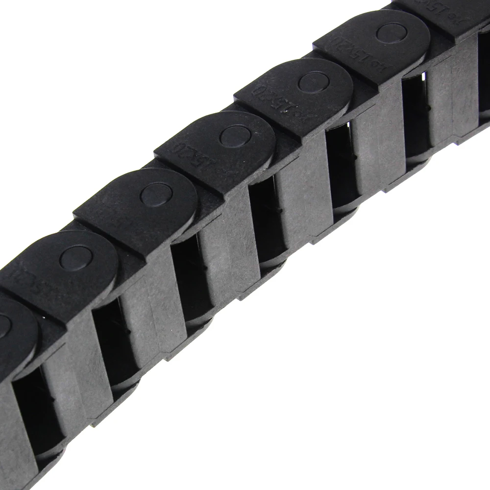 15x20mm 15*20mm L1000mm Cable Drag Chain Wire Carrier With End Connectors For CNC Router Machine Tools