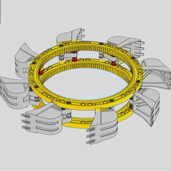 Self-Locking Bricks -- MOC Technical Building Blocks 4PCS/set CIRCLE GEAR RACK 6151167 11X11 compatible with major brand