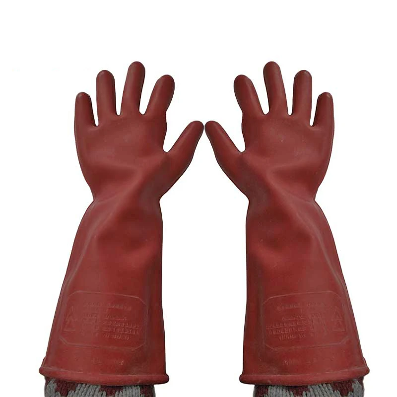 [Bio safe]Anti-power 12KV Safety Gloves High Pressure Resistance Waterproof Rubber Work Gloves for Electrician Insulating Gloves