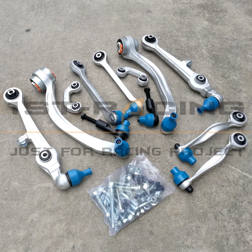 NEW Control Arms Ball Joints Tie Rods 13 Piece Suspension Kit FOR Audi A4 (8D2,B5) A6(4B,C5) VW Passat 3B5 3B6