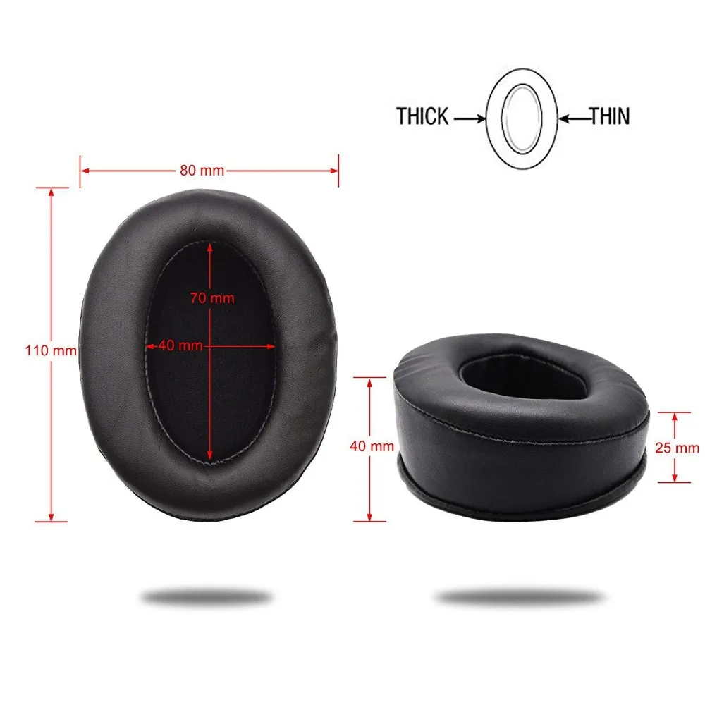 Replacement Angled Foam Ear Pads Cushions for Brainwavz HM5 For ATH-M50X for Sony MDR V6 Fit Many Headphones