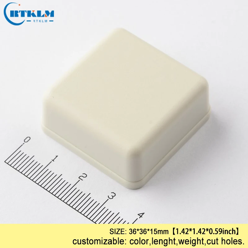 Small plastic project case DIY plastic housing for Electronics Enclosure abs Junction Box PCB desktop box 36*36*15mm