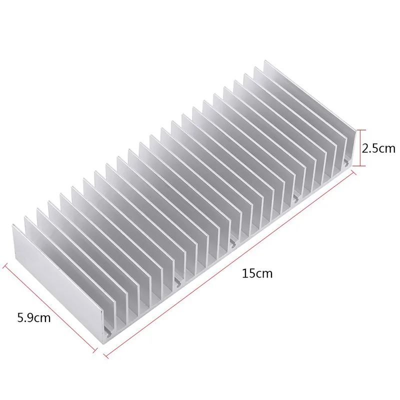 Imagem -03 - Dissipador de Calor de Alumínio de Peças Younuon 150x60x25 mm Expulsou o Dissipador de Calor para o Refrigerador de Refrigeração Eletrônico 150*60*25 mm da Dissipação de Calor do Diodo Emissor de Luz o