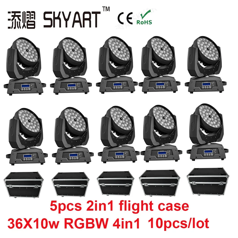 

36 x 10W RGBW 4IN1 Moving Head Light DMX 17CH Stage Washer Effect