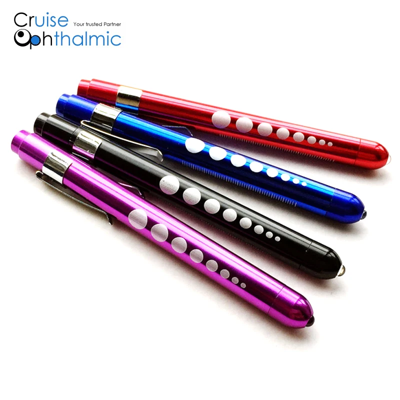 12 pcs/lot Optican Surgical Pen light with Pupil Guage