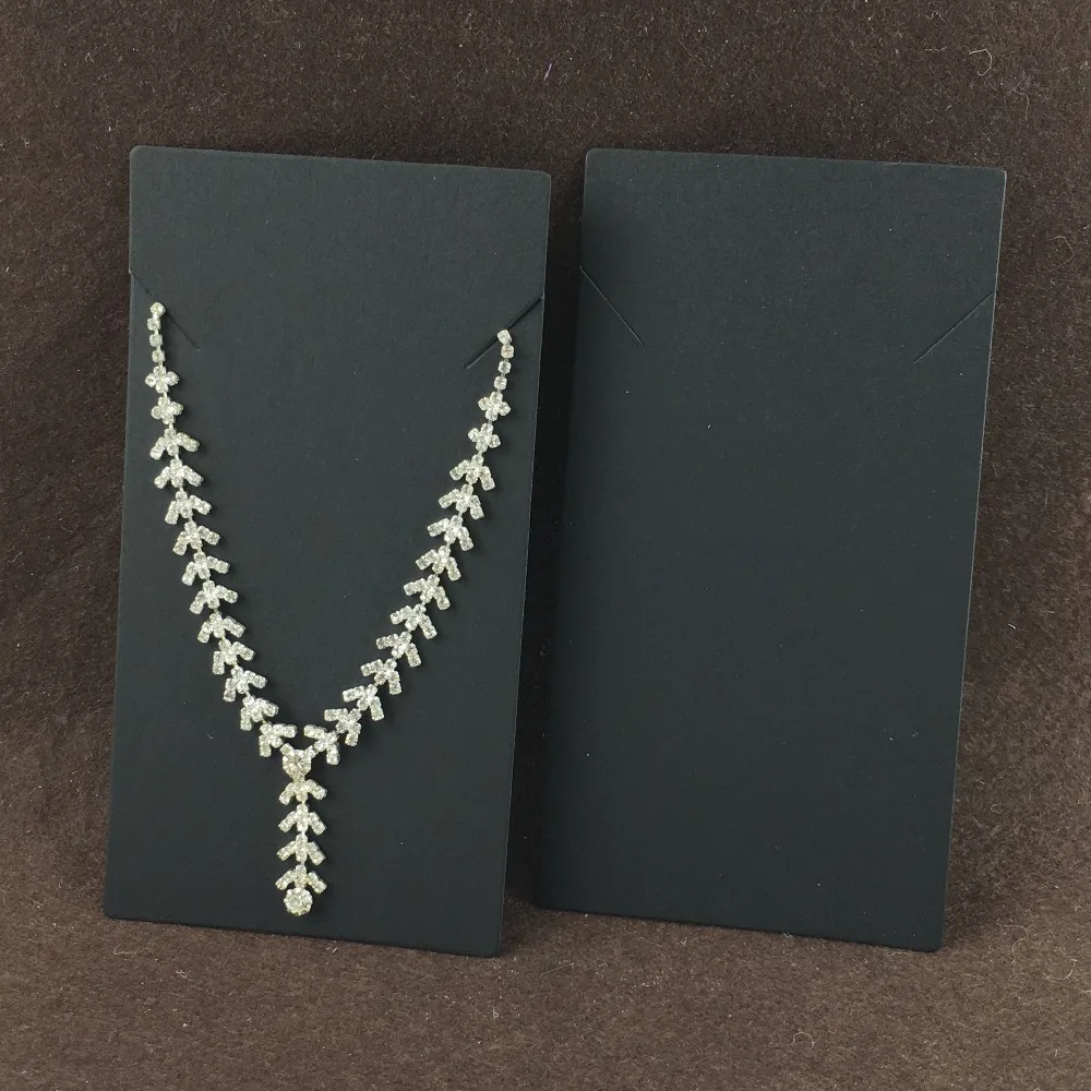 

100PCS 15*8cm Kraft Necklace Cards PaperJewelry Card Vintage Classic Necklace Displays Cards Custom Logo Need AddExtra Cost