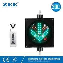 Remote Controller 200mm LED Traffic Light Red Cross Green Arrow LED Traffic Signals Wireless Controlled