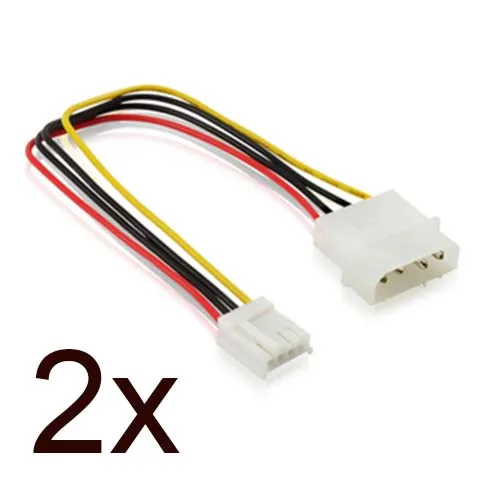 Adaptador de Cable de alimentación interno FDD, Molex unidad flexible a 5,25 ", 4 pines, 3,5", 2 uds., nuevo