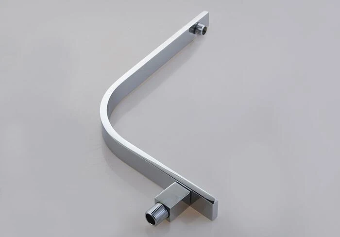 brass GOOSENECK Square Chrome or brushed gold or gunmetal gray Rain shower Wall Mounted Shower Arm for shower head SA999