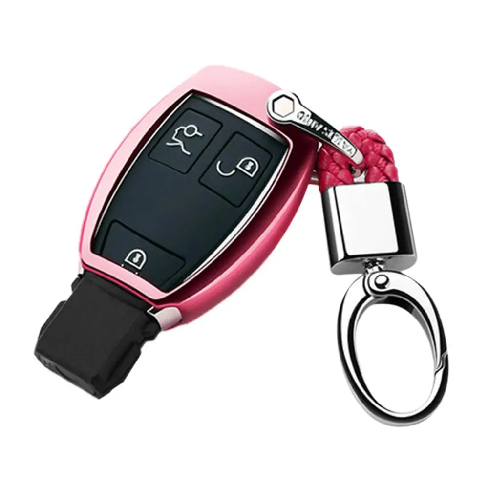 Soft TPU Car Key Cover Case For Mercedes Benz C Class W205 GLC GLA Car Styling Key Shell Protection Keychain Accessorie