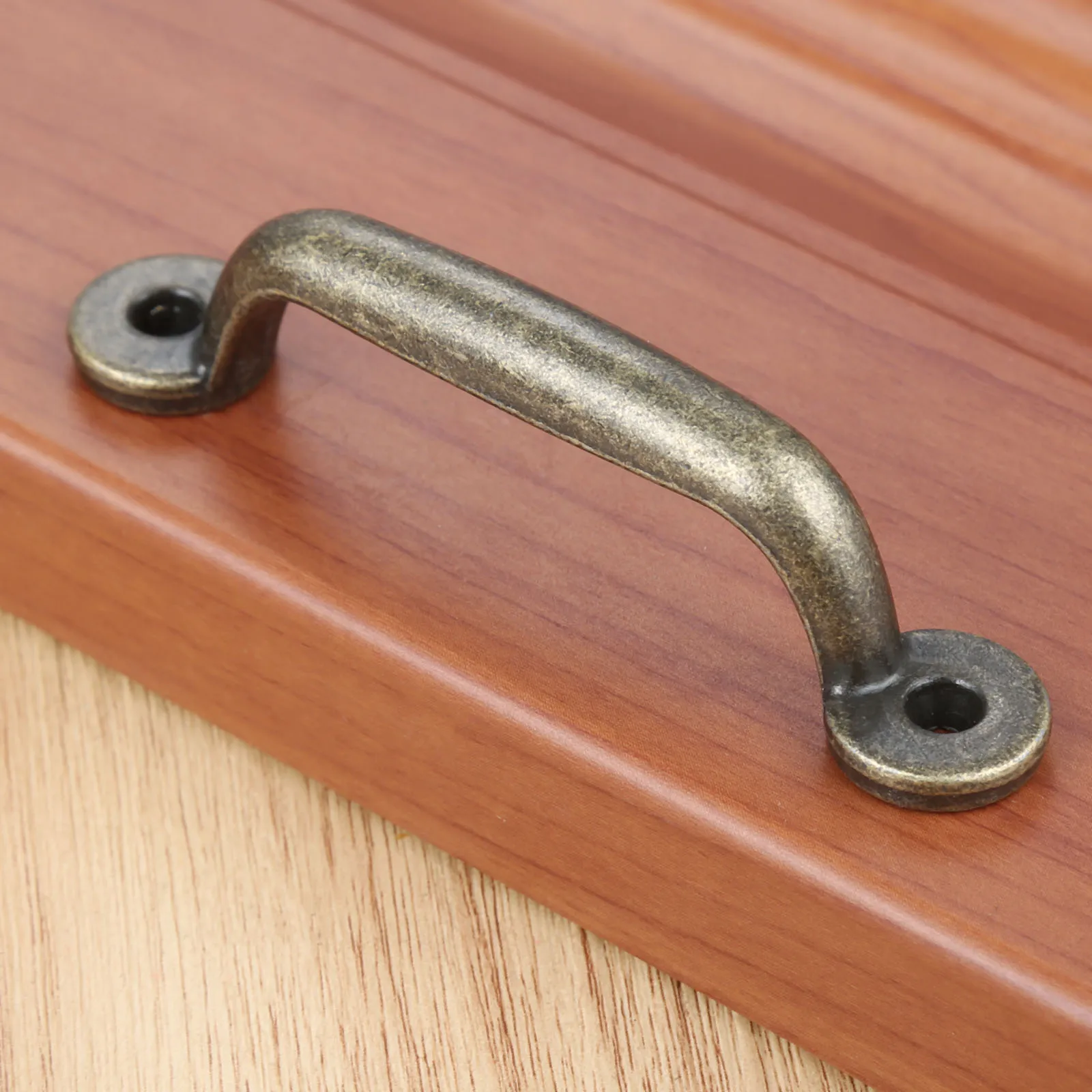 DRELD Antike Bronze Möbel Griff Schrank Griff und Knöpfe Tür Griff Schrank Schublade Küche Holz Box Pull Legierung 90*17mm