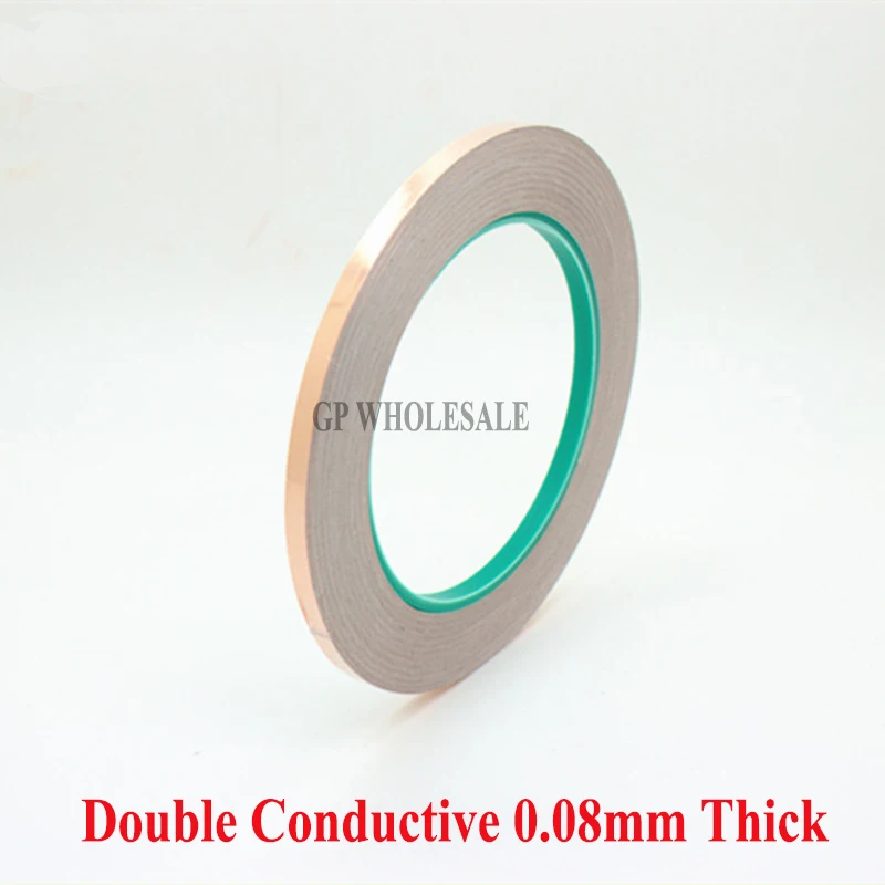 

1x 5mm*30 meters *0.08mm Thickness Single Sided Adhesive, Double Sided Conductive Copper Foil Tape #FC80