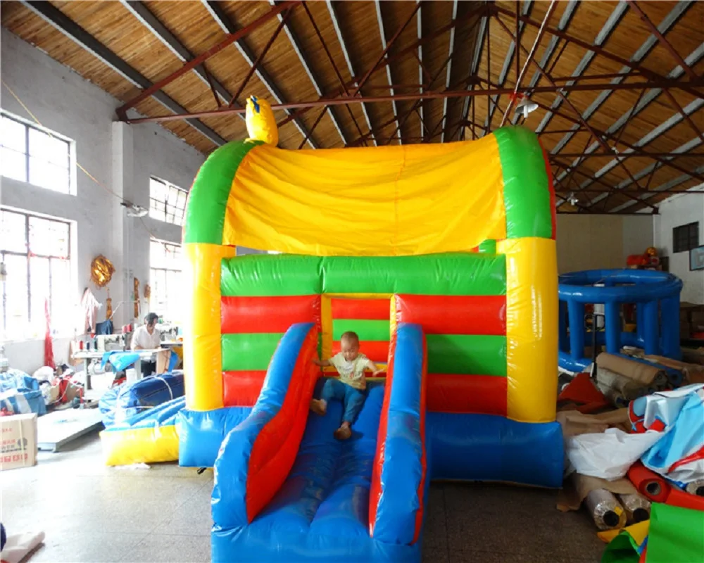 Inflatable Bounce House with a Slide for Children, Playground Equipment