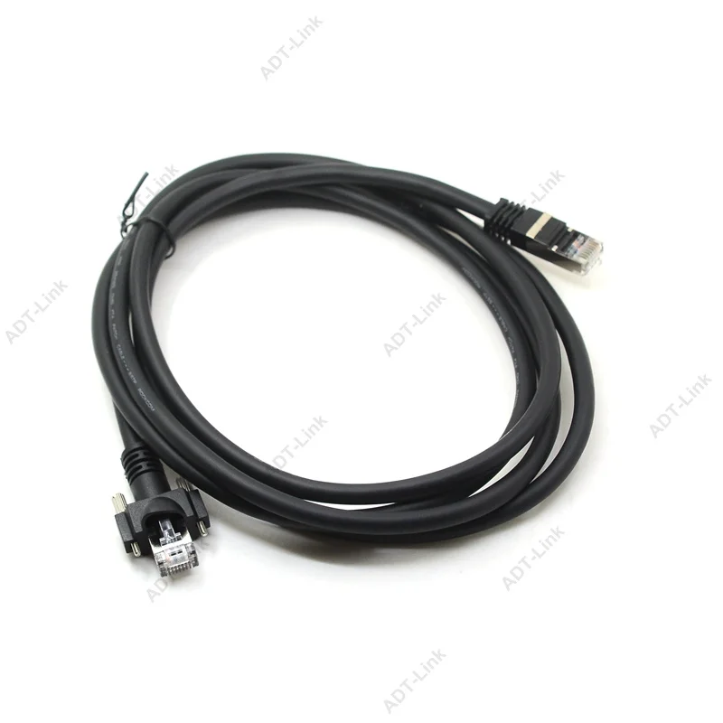 PoE GIGE Gigabit Ethernet Cable With Screws Mounting Lock Industrial Digital Camera Machine Vision video Cables RJ45 8P8C PoE