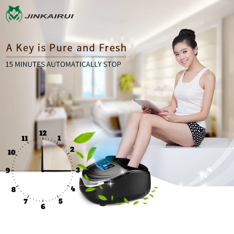 JinKaiRui Electric Vibrator Foot Massager Shiatsu Kneading Vibrator Massage Machine Infrared Heating Relax Health Care Device