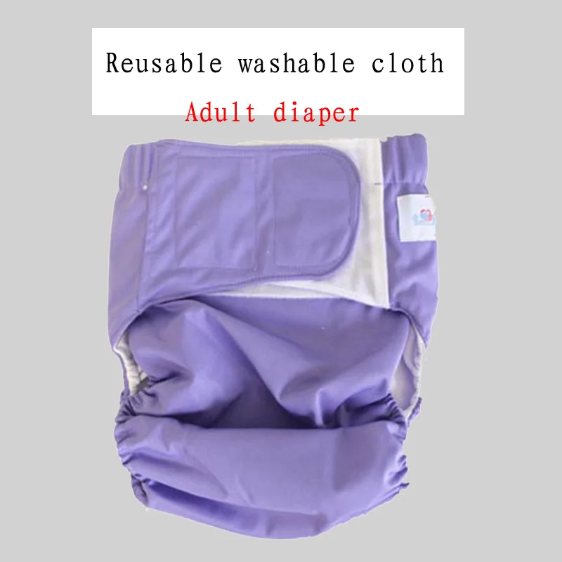 Couche en tissu lavable réutilisable pour adulte, ajustable et Ultra absorbante, pour Incontinence, jetable