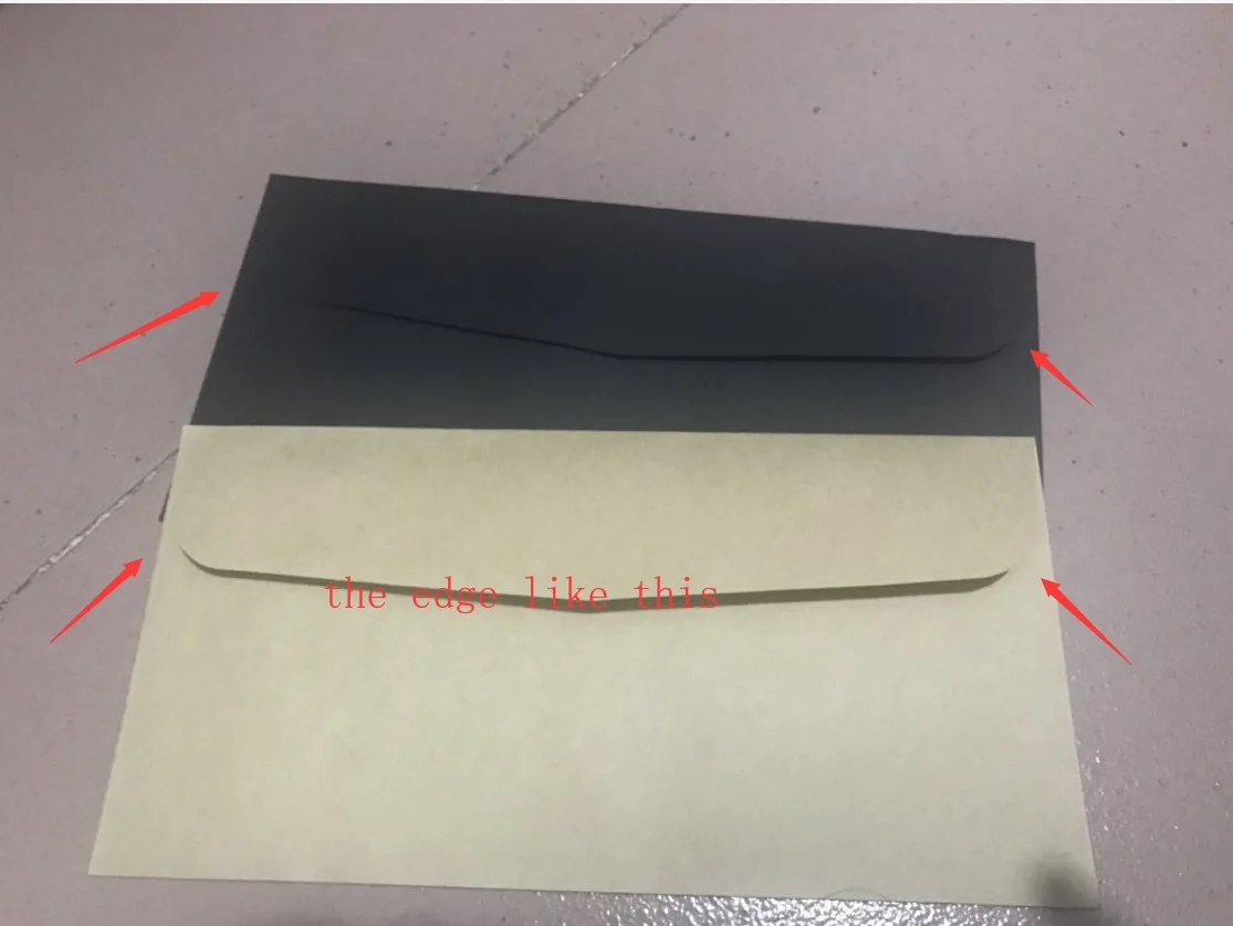 11X21Cm Kraft White(Not Pure White) Black Paper Envelope Message Letter Stationary Storage Paper Gift Wedding Invitation Cover