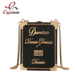 Moda di Lusso Lettera Casella di Diamante di Stile Dell'unità di Elaborazione del Sacchetto di Spalla Femminile Tote di Crossbody Mini Sacchetto Del Messaggero Sacchetto di Frizione Del Partito Della Borsa Flap