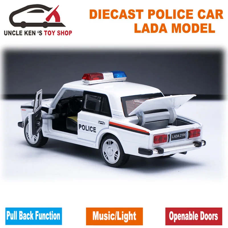 15cm Länge Russische LADA Diecast Modell, Metall Patrol Auto, kind Legierung Spielzeug Mit Geschenk Box/Öffnende Tür/Pull Zurück Funktion/Musik