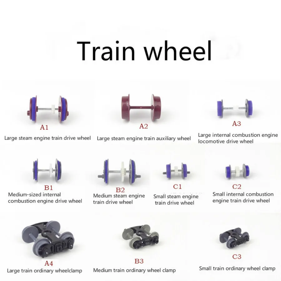 20pcs/lot HO N Z Proportional Train Model Wheels 1:87 N Z Scale Train Accessories